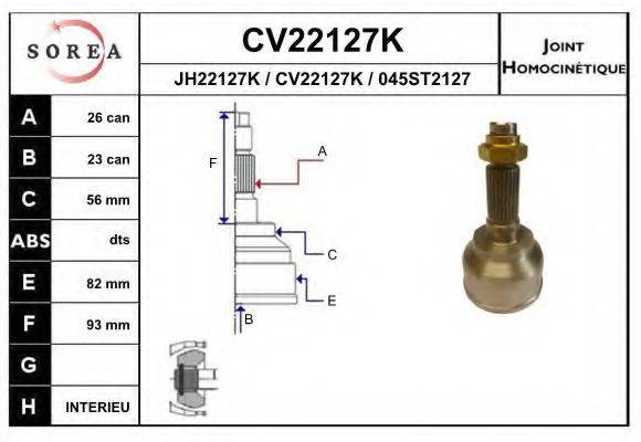 EAI CV22127K Шарнирный комплект, приводной вал