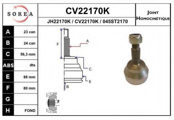 EAI CV22170K Шарнирный комплект, приводной вал