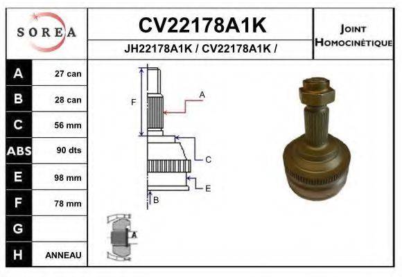 EAI CV22178A1K Шарнирный комплект, приводной вал