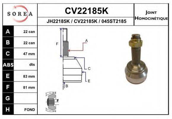 EAI CV22185K Шарнирный комплект, приводной вал