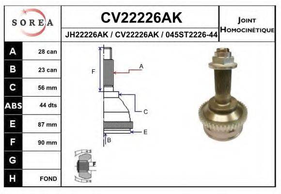 EAI CV22226AK Шарнирный комплект, приводной вал