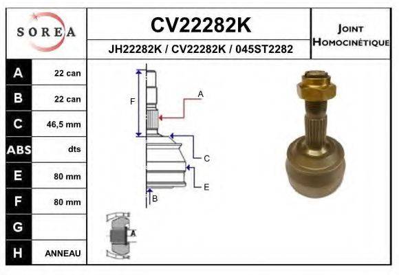 EAI CV22282K Шарнирный комплект, приводной вал