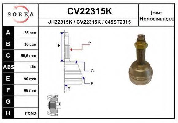 EAI CV22315K Шарнирный комплект, приводной вал