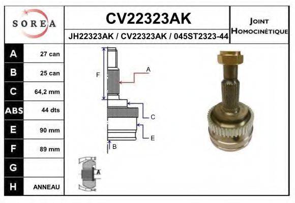 EAI CV22323AK Шарнирный комплект, приводной вал
