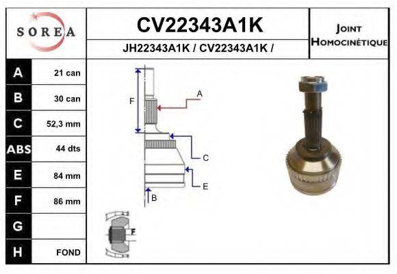 EAI CV22343A1K Шарнирный комплект, приводной вал