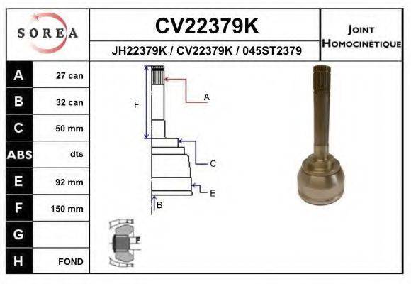 EAI CV22379K Шарнирный комплект, приводной вал