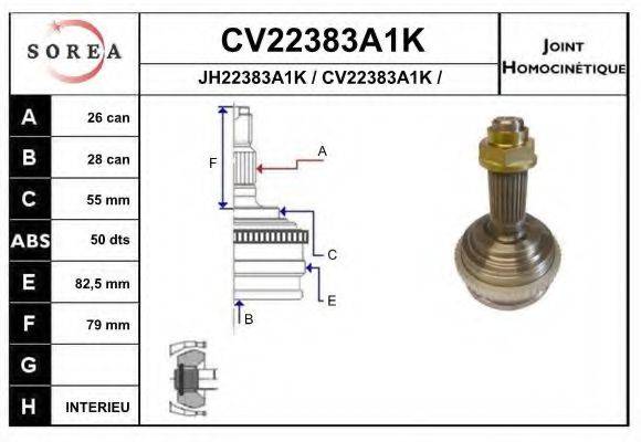 EAI CV22383A1K Шарнирный комплект, приводной вал