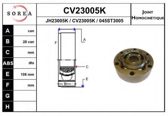 EAI CV23005K Шарнирный комплект, приводной вал