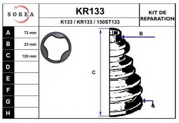 EAI KR133 Комплект пылника, приводной вал