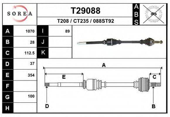 EAI T29088 Приводной вал