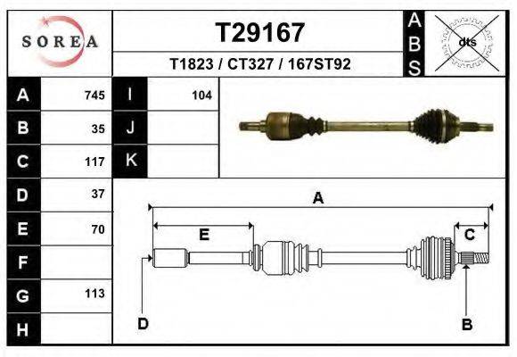 EAI T29167 Приводной вал