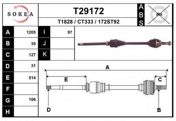 EAI T29172 Приводной вал