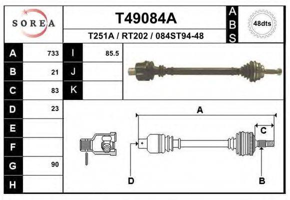 EAI T49084A Приводной вал