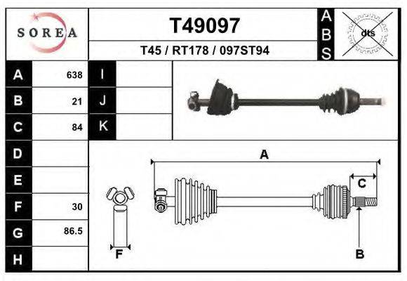 EAI T49097 Приводной вал