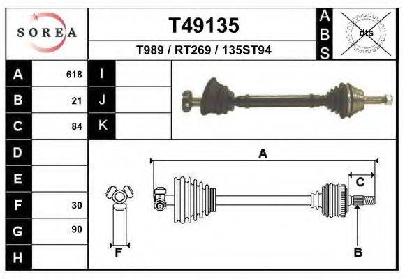 EAI T49135 Приводной вал