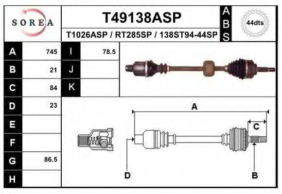 EAI T49138ASP Приводной вал