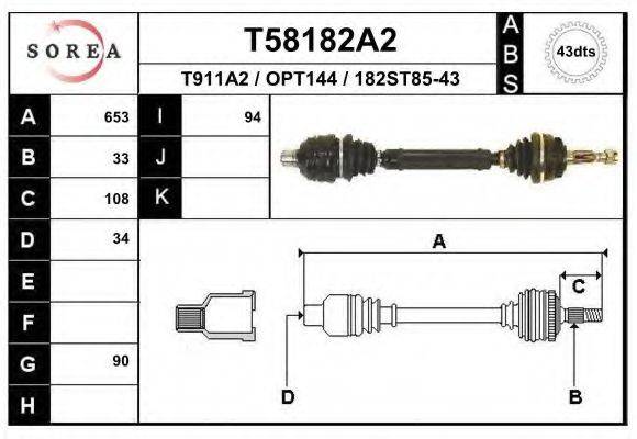 EAI T58182A2 Приводной вал