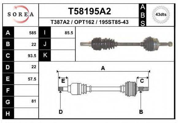 EAI T58195A2 Приводной вал