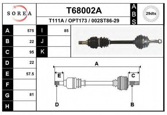 EAI T68002A Приводной вал