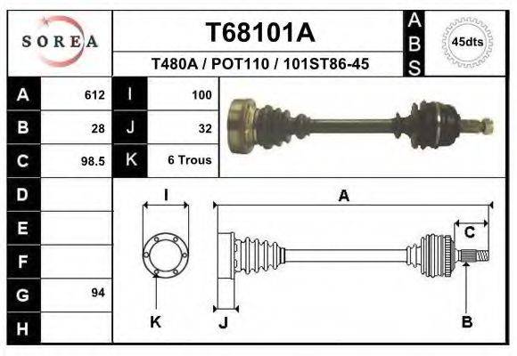 EAI T68101A Приводной вал