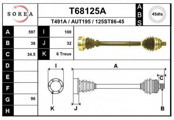 EAI T68125A Приводной вал