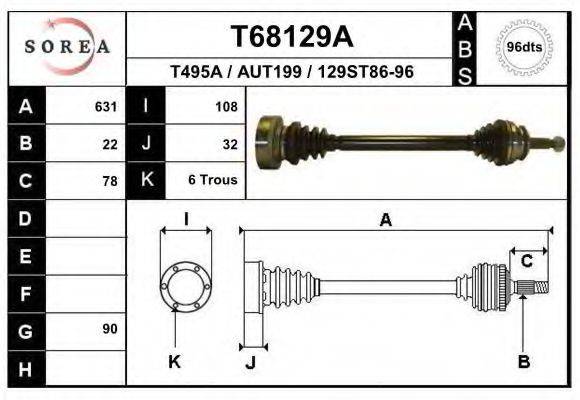 EAI T68129A Приводной вал