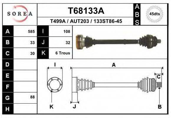 EAI T68133A Приводной вал