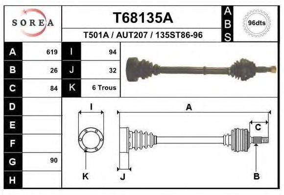 EAI T68135A Приводной вал