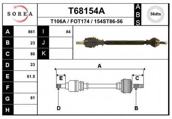 EAI T68154A Приводной вал