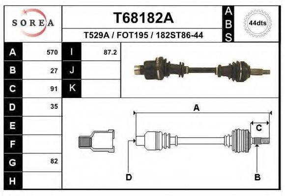 EAI T68182A Приводной вал