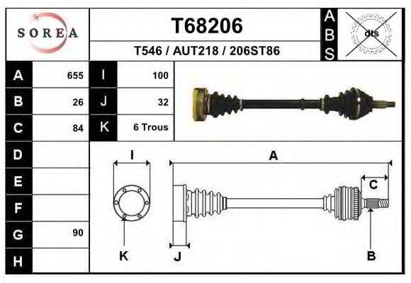 EAI T68206 Приводной вал