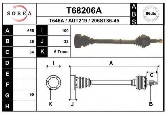 EAI T68206A Приводной вал
