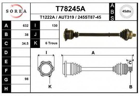 EAI T78245A Приводной вал