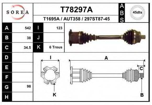 EAI T78297A Приводной вал