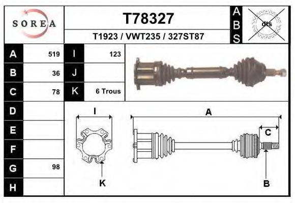 EAI T78327 Приводной вал