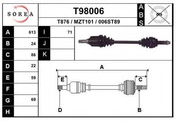 EAI T98006 Приводной вал