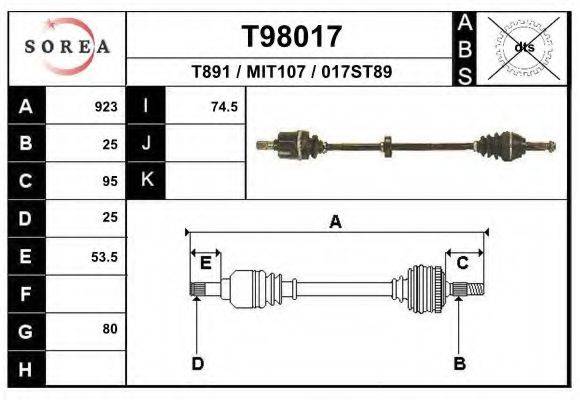 EAI T98017 Приводной вал