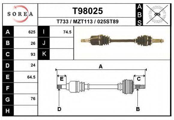 EAI T98025 Приводной вал