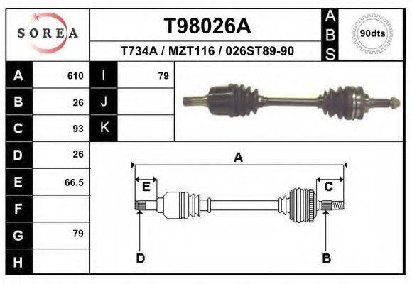 EAI T98026A Приводной вал