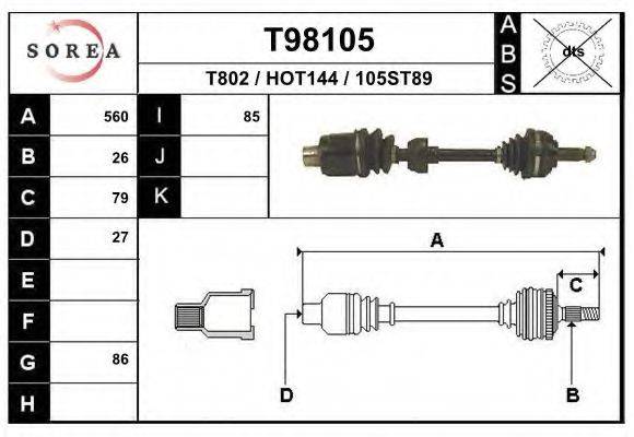 EAI T98105 Приводной вал