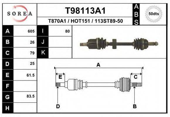 EAI T98113A1 Приводной вал