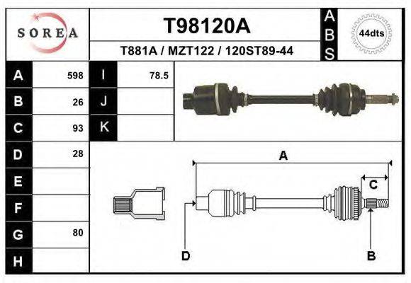 EAI T98120A Приводной вал