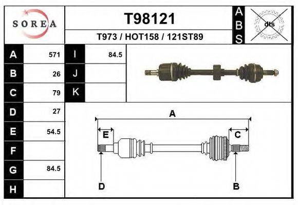 EAI T98121 Приводной вал