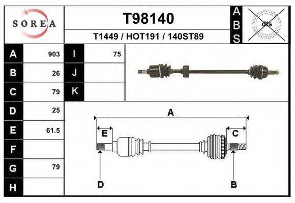 EAI T98140 Приводной вал