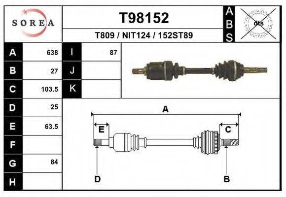 EAI T98152 Приводной вал