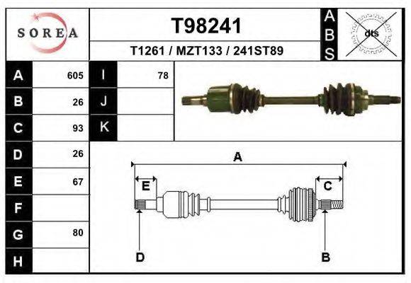 EAI T98241 Приводной вал