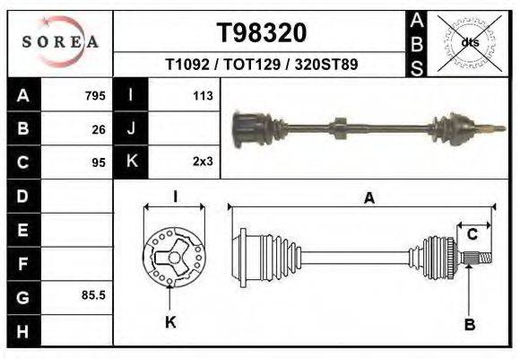 EAI T98320 Приводной вал
