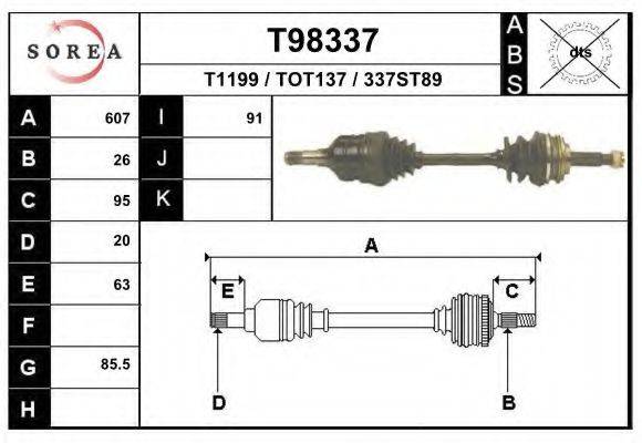 EAI T98337 Приводной вал