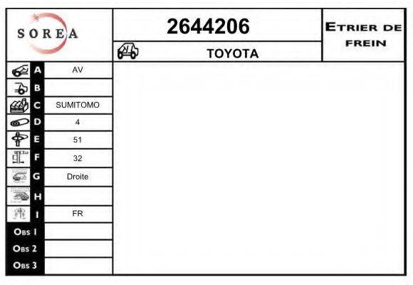 EAI 2644206 Тормозной суппорт