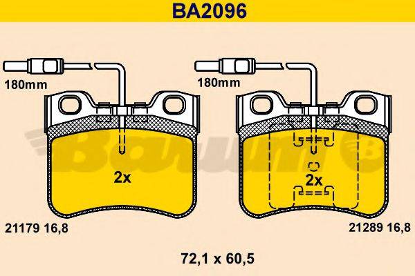 BARUM BA2096 Комплект тормозных колодок, дисковый тормоз